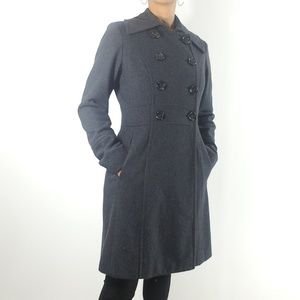 Guess charcoal peacock wool coat S jacket